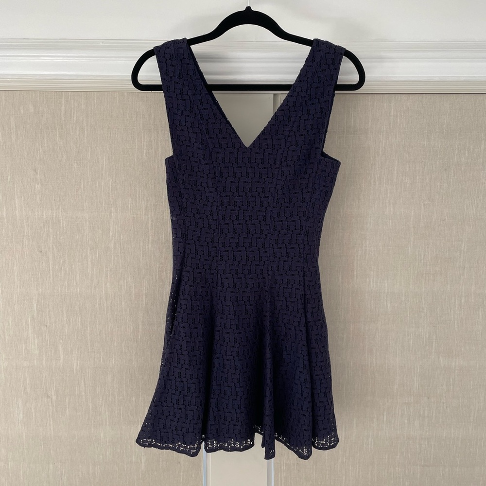 Rebecca Minkoff Navy Auriga Fit and Flare Dress, size 0